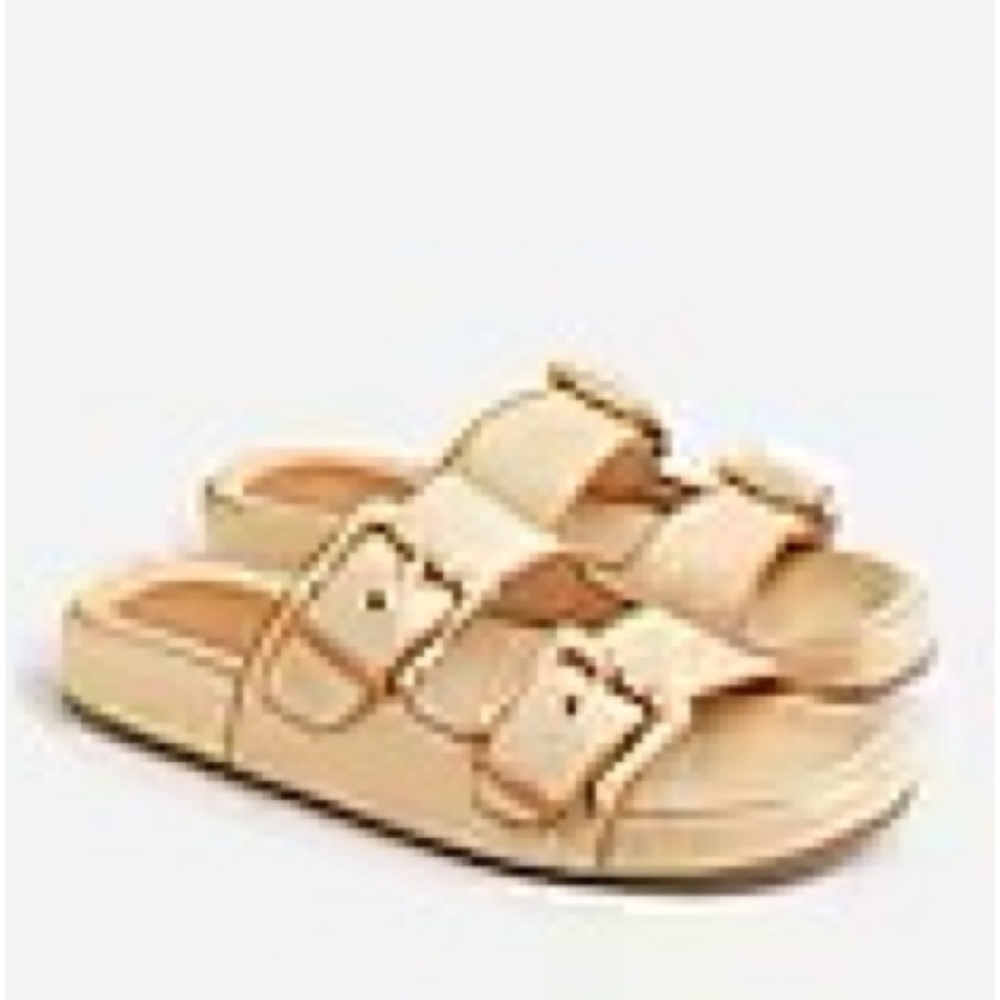 J Crew two strap woven buckle sandals